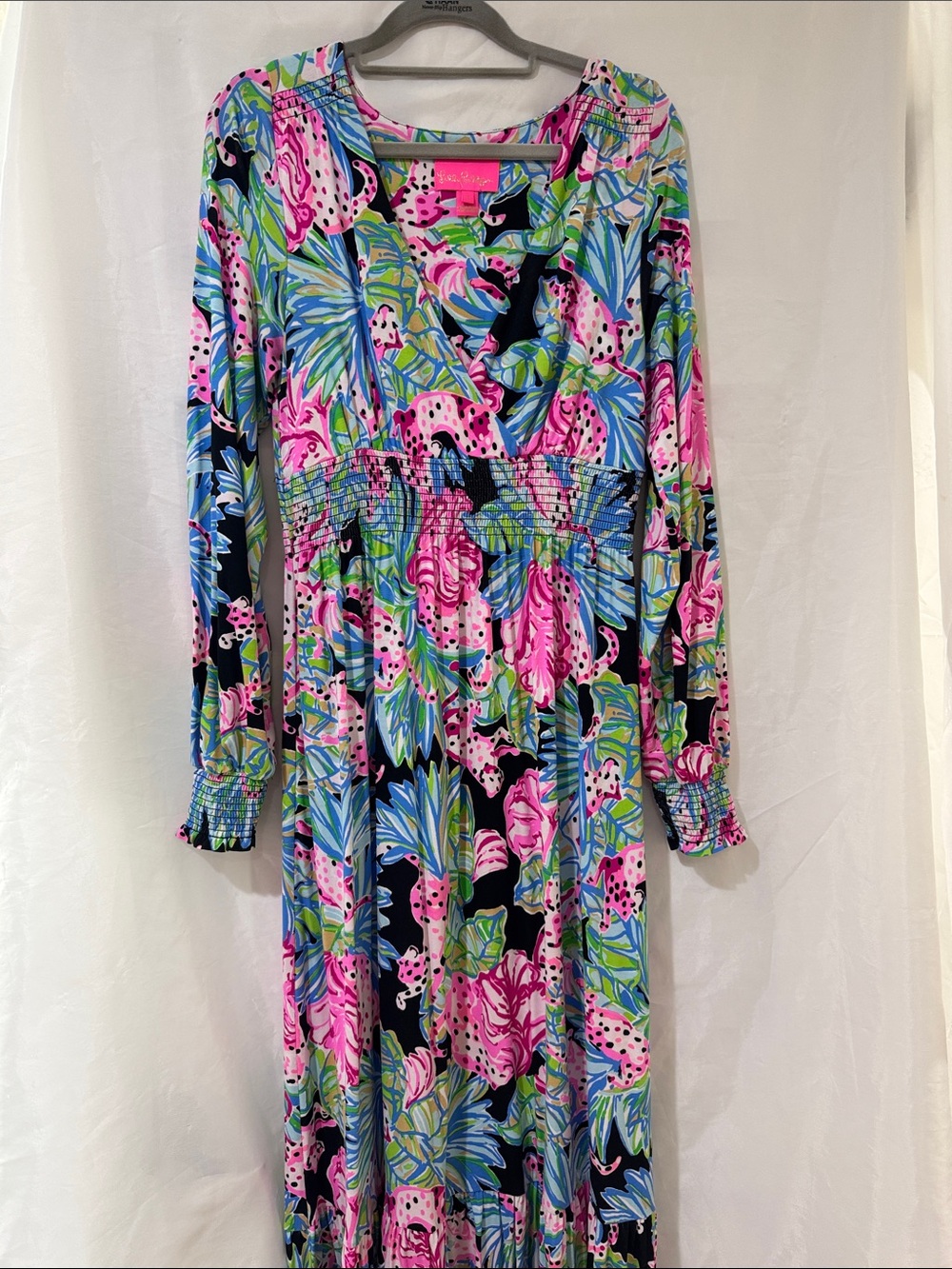 Lilly Pulitzer S Mistral Maxi  Jersey Dress Jaguar Jungle
